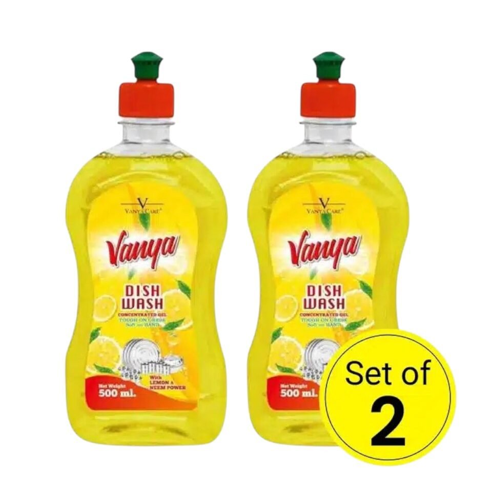 image_0901 (3)-Photoroom (20) VANYA Dishwash Gel 500 ml Lemon and Neem (Pack of 2) - Image 1